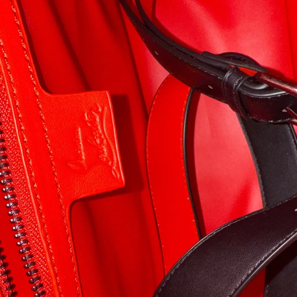 Christian Louboutin Black Tote with Gold Studs and Red Accents - Picture 3 of 4